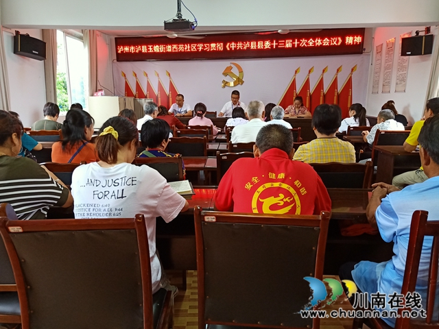 泸县玉蟾街道学习贯彻中共泸县县委十三届十次全体会议精神(图2)