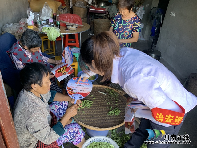 内江经开区靖民镇凉风社区：网格员进村入户开展“有黑扫黑，无黑除恶，无恶治乱”宣传活动(图2)