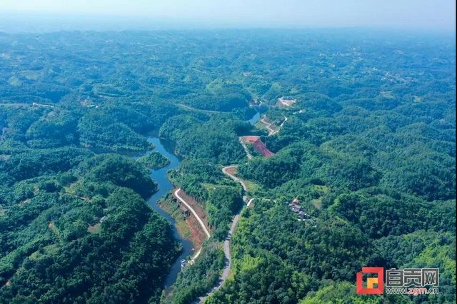 7月下闸蓄水，自贡狸狐洞水库如今情况如何？来看航拍！(图2)