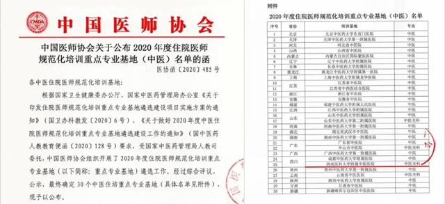 全国仅30家，西南医大中医院新增1个国家级基地！