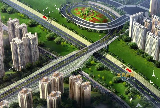 好消息！宜宾这座跨线桥国庆节半幅通车！(图2)