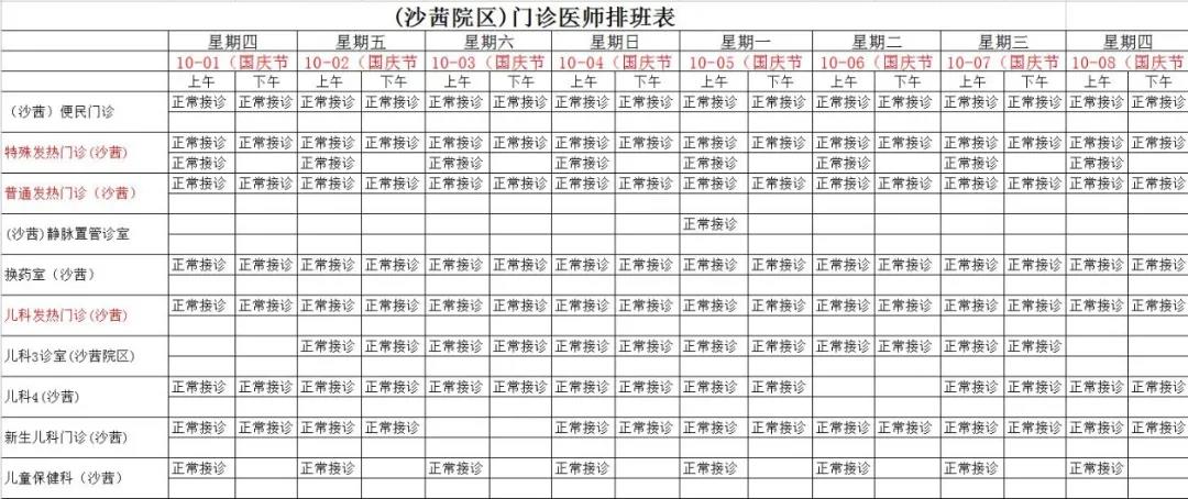 泸州市人民医院国庆节期间门急诊安排来了，收藏备用！