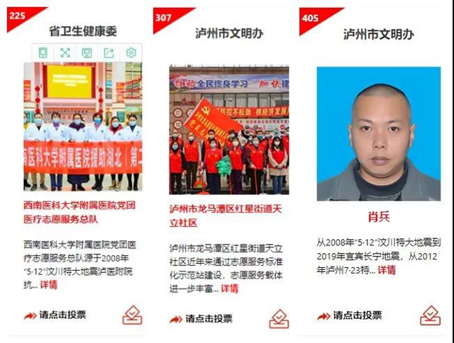 快来扎起！泸州这些志愿服务先进典型被省上推选了(图3)