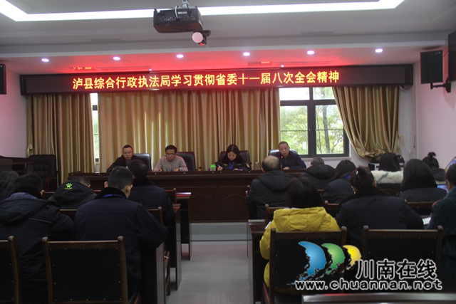 泸县综合行政执法局学习贯彻党的十九届五中全会、省委十一届八次全会精神