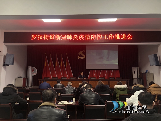 龙马潭区罗汉街道组织召开疫情防控工作会