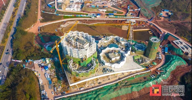 自贡这一城市新地标预计春节前竣工(图1)