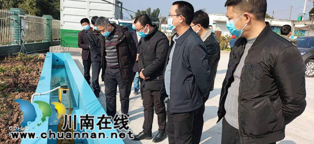 省河长制办公室检查泸县污水处理厂2020年提标升级改造项目完成情况(图1)