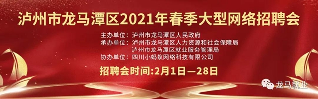 报名开启了！龙马潭区2021年春季大型网络招聘会等你来！(图1)