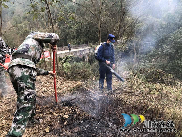 泸县百和镇开展2021年森林防灭火应急演练(图2)