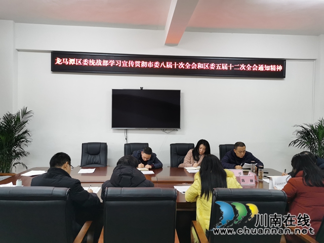 龙马潭区委统战部传达学习全省统战部长会议精神(图1)