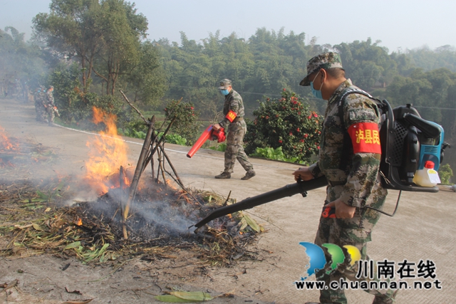 泸县云龙镇开展2021年森林火灾应急演练(图4)