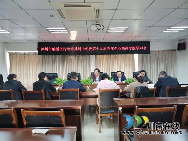 纳溪区行政审批局：深学纪委全会精神  常敲党风廉政警钟(图1)