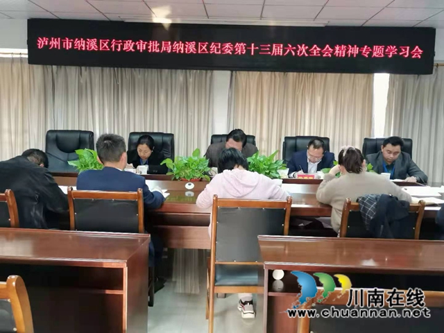 纳溪区行政审批局：深学纪委全会精神  常敲党风廉政警钟(图2)