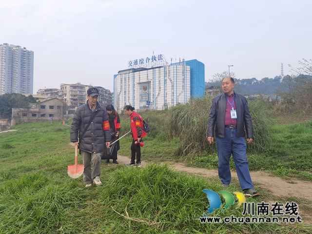 龙马潭区小市街道开展河岸清理志愿活动(图2)