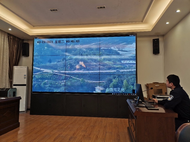 江阳区方山云峰寺开展森林防灭火实战演练(图1)