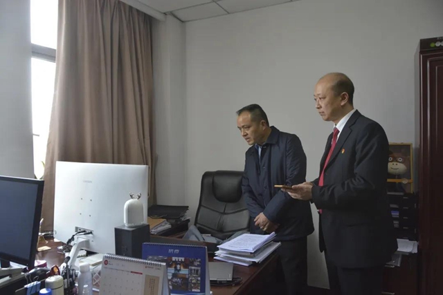 省政法队伍教育整顿第四指导组检查指导江阳法院教育整顿工作(图5)