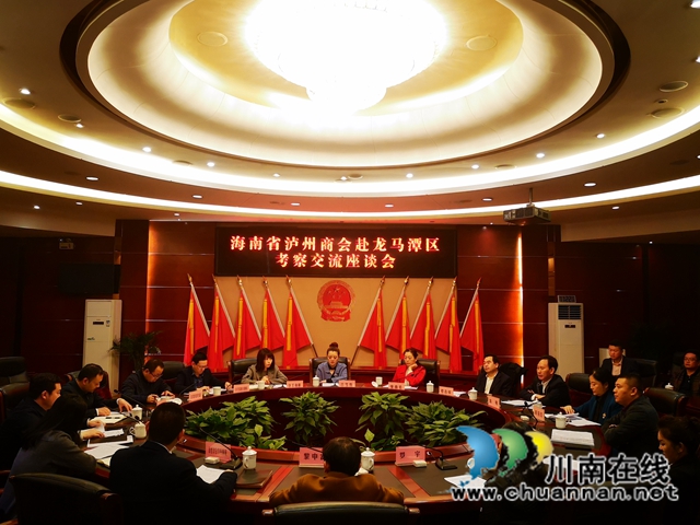 海南省泸州商会到泸州市龙马潭区考察交流工作(图3)