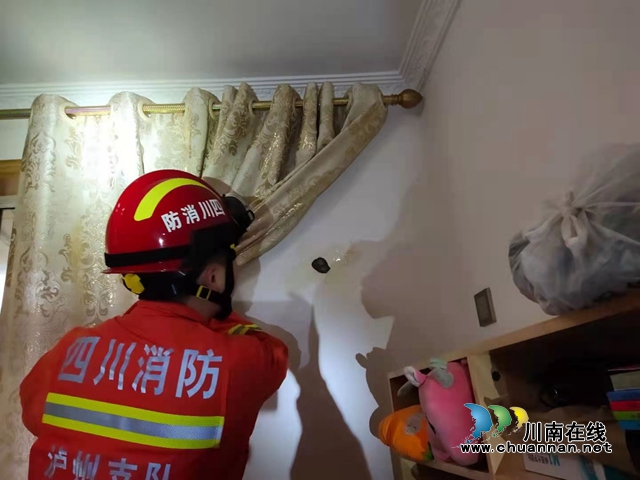 泸州一小区住宅上演“蛇出没”,消防队员巧妙捉蛇放生(图3) 泸州一小区住宅上演“蛇出没”,消防队员巧妙捉蛇放生(图3)