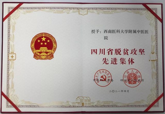 西南医大中医院荣获四川省脱贫攻坚先进集体(图2)