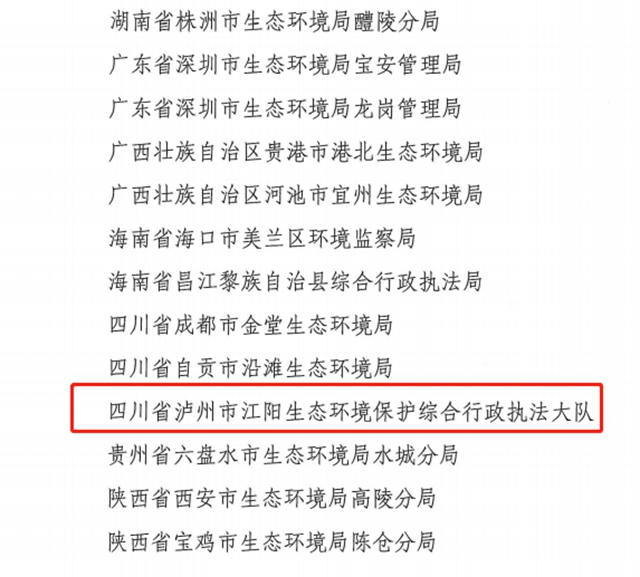 2020年生态环境保护执法大练兵，泸州这个集体和个人上榜！(图1)