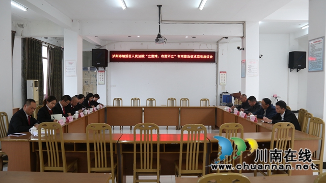 纳溪区法院召开“立案难、有案不立”问题专项整治征求意见座谈会