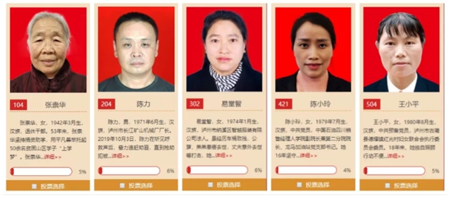 快来投票!泸州5人被推荐“第七届四川省道德模范候选”(图2) 快来投票!泸州5人被推荐“第七届四川省道德模范候选”(图2)