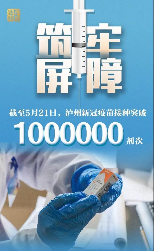 接种突破100万剂次！泸州最新118个新冠疫苗接种点位看这里(图1)