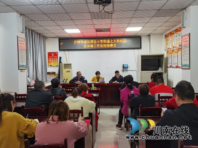 龙马潭区小市街道召开反电信诈骗宣传推进会(图1)