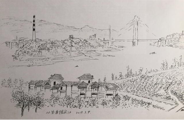刘盛源：泸州县区景点钢笔速写(图7)