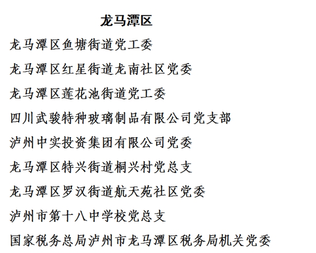 中共泸州市委组织部关于全市“两优一先” 拟表彰对象的公示(图12)