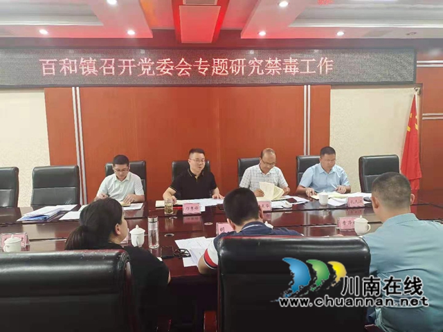 泸县百和镇召开党委会专题研究禁毒工作(图1)