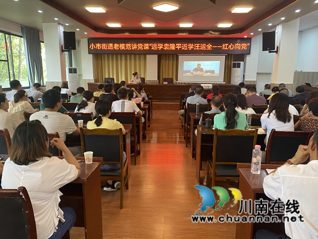龙马潭区小市街道：老模范讲党课“远学袁隆平近学汪运全-------红心向党”(图1)