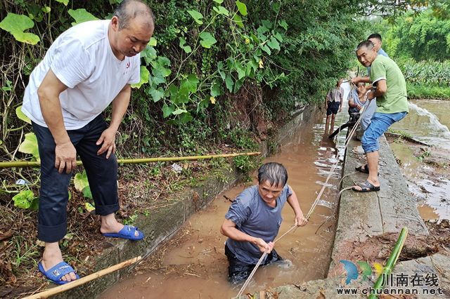 泸县百和镇：党旗飘扬 干群同心 凝聚防汛排险磅礴力量(图1)