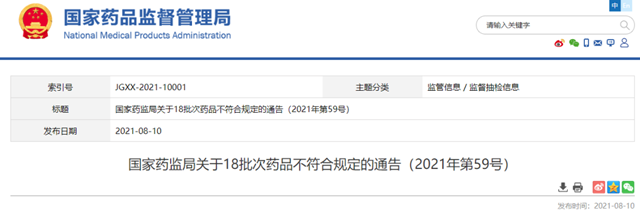 18批次药品全国暂停销售使用！涉及“川贝清肺糖浆” “止咳桃花散”等