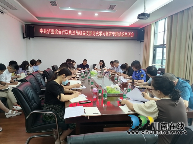 泸县综合行政执法局机关党支部召开党史学习教育专题组织生活会(图2) 泸县综合行政执法局机关党支部召开党史学习教育专题组织生活会(图2)