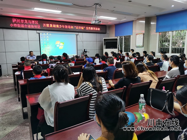 龙马潭区小市街道合道街社区开展暑期青少年禁毒反诈骗教育活动(图3)
