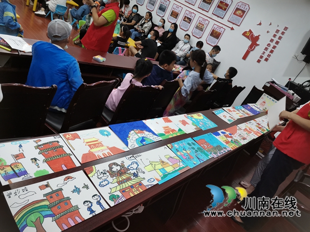 泸州社区大学龙南社区教育学习中心开展“童心向党·传承红色文化”绘画活动(图4) 泸州社区大学龙南社区教育学习中心开展“童心向党·传承红色文化”绘画活动(图4)