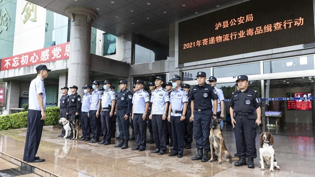 警犬出击，泸县开展寄递物流毒品查缉行动！(图5)