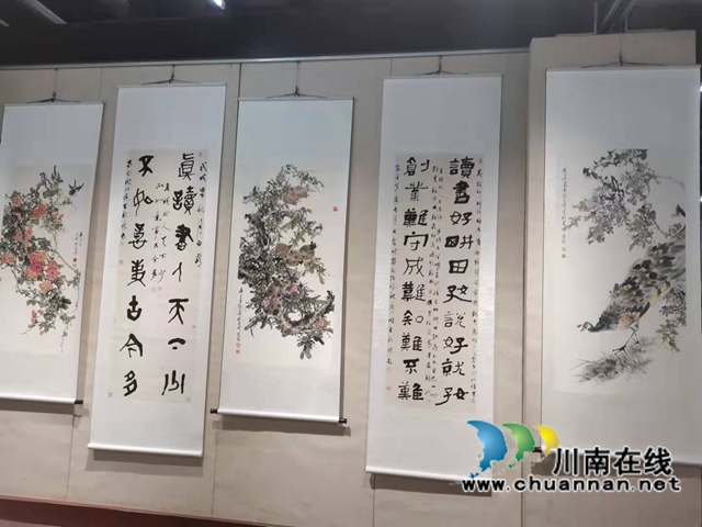 合江籍艺术家王乾林、张昌炜书画作品在泸展出(图4)