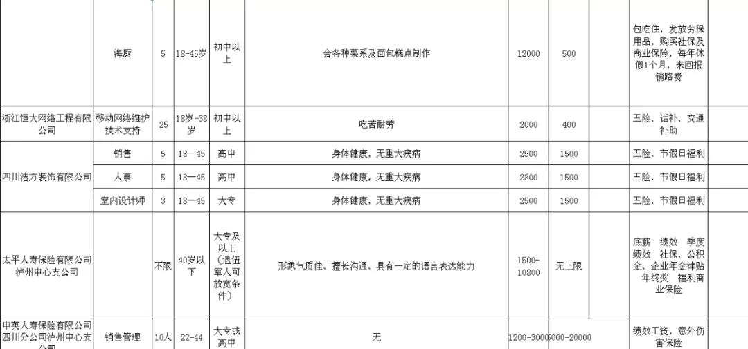 4000余个岗位!泸州退役军人专场招聘会来了(图14) 4000余个岗位!泸州退役军人专场招聘会来了(图14)