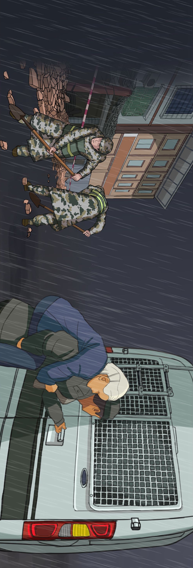 震撼！手绘长卷，回顾泸县不平凡的一个月(图7)