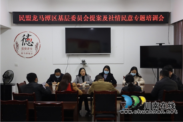 民盟泸州市龙马潭区基层委员会召开提案及社情民意专题培训会(图1) 民盟泸州市龙马潭区基层委员会召开提案及社情民意专题培训会(图1)