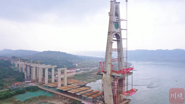 大突破！宜宾临港公铁两用长江大桥全面进入上部构造施工