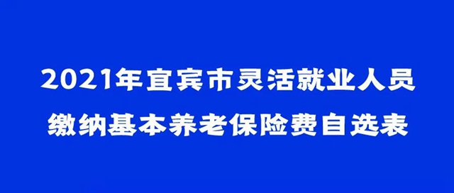 宜宾市灵活就业人员缴纳基本养老保险和医疗保险费标准来了！(图1)