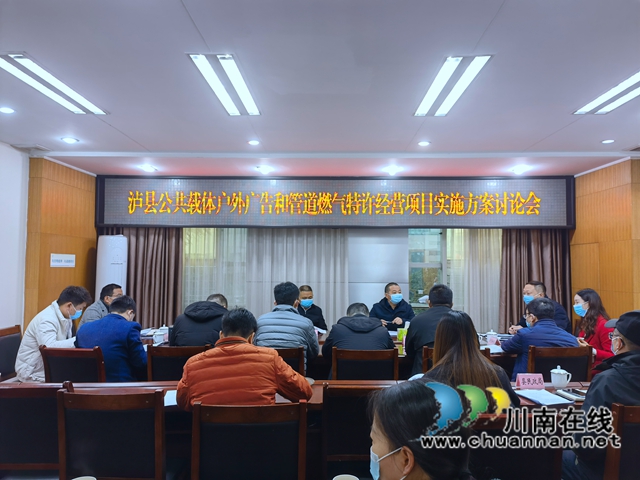 泸县召开公共载体户外广告和管道燃气特许经营权项目实施方案讨论会(图1)