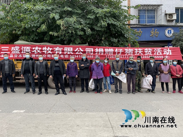 泸县百和镇：爱心企业来赠猪，乡村振兴有盼头(图1)