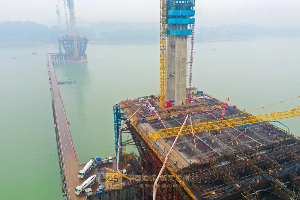 顺利浇筑！泸州长江六桥建设迎来最新进展，预计明年进入这项重要施工(图7)
