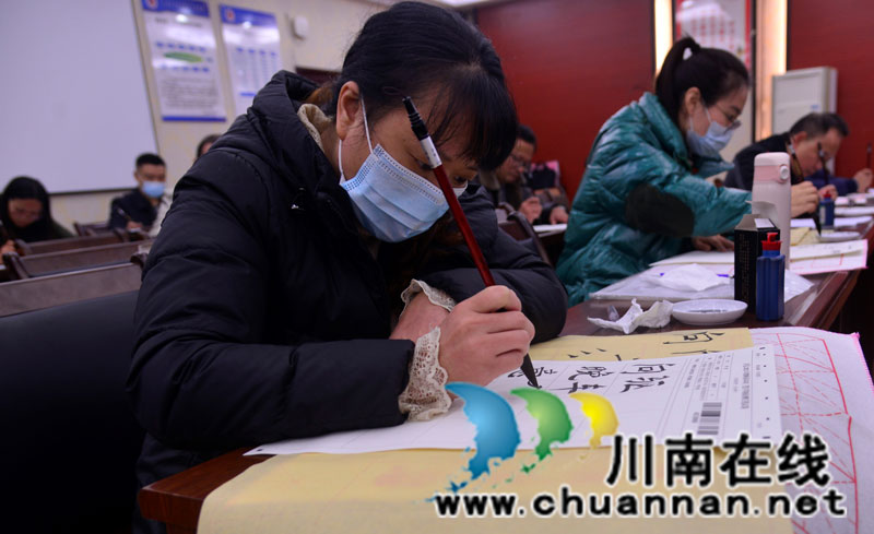 泸县建校参加泸县2021年教师基本功三笔字等级检测(图3)