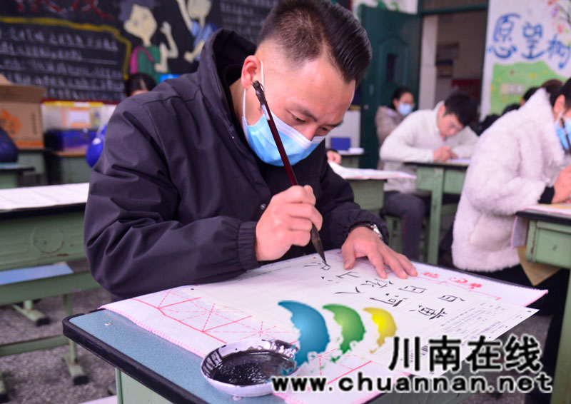 泸县建校参加泸县2021年教师基本功三笔字等级检测(图6)