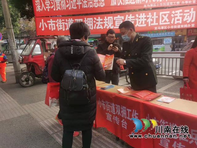 龙马潭区小市街道开展双拥法规宣传进社区活动(图1)